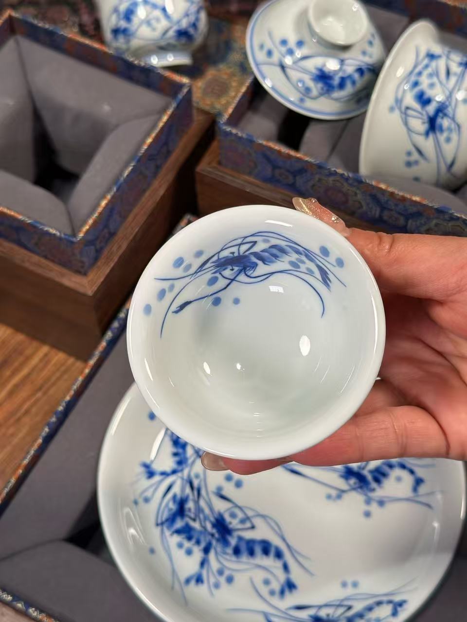 Diligence Brings Rewards” Blue-and-White Impressionist Set