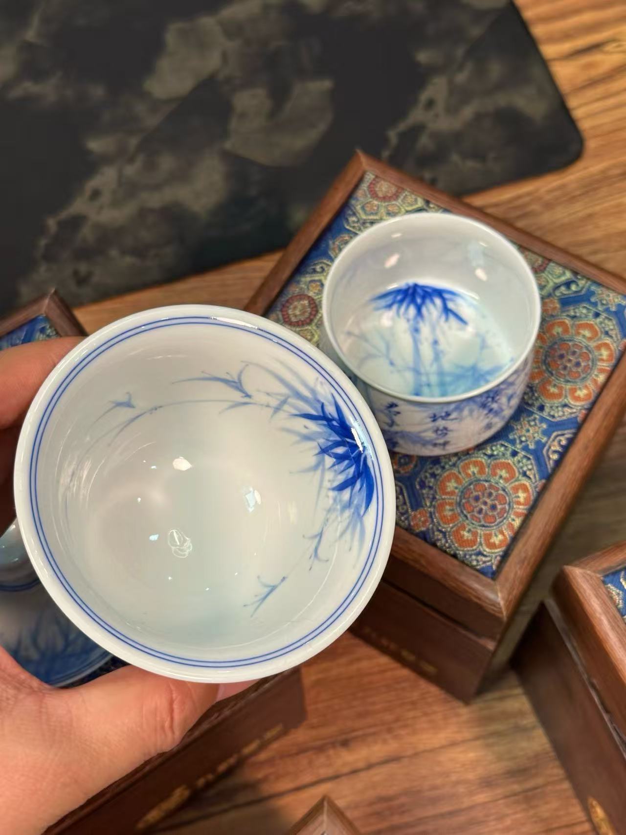 “Diligence Brings Rewards” Blue-and-White Impressionist Set