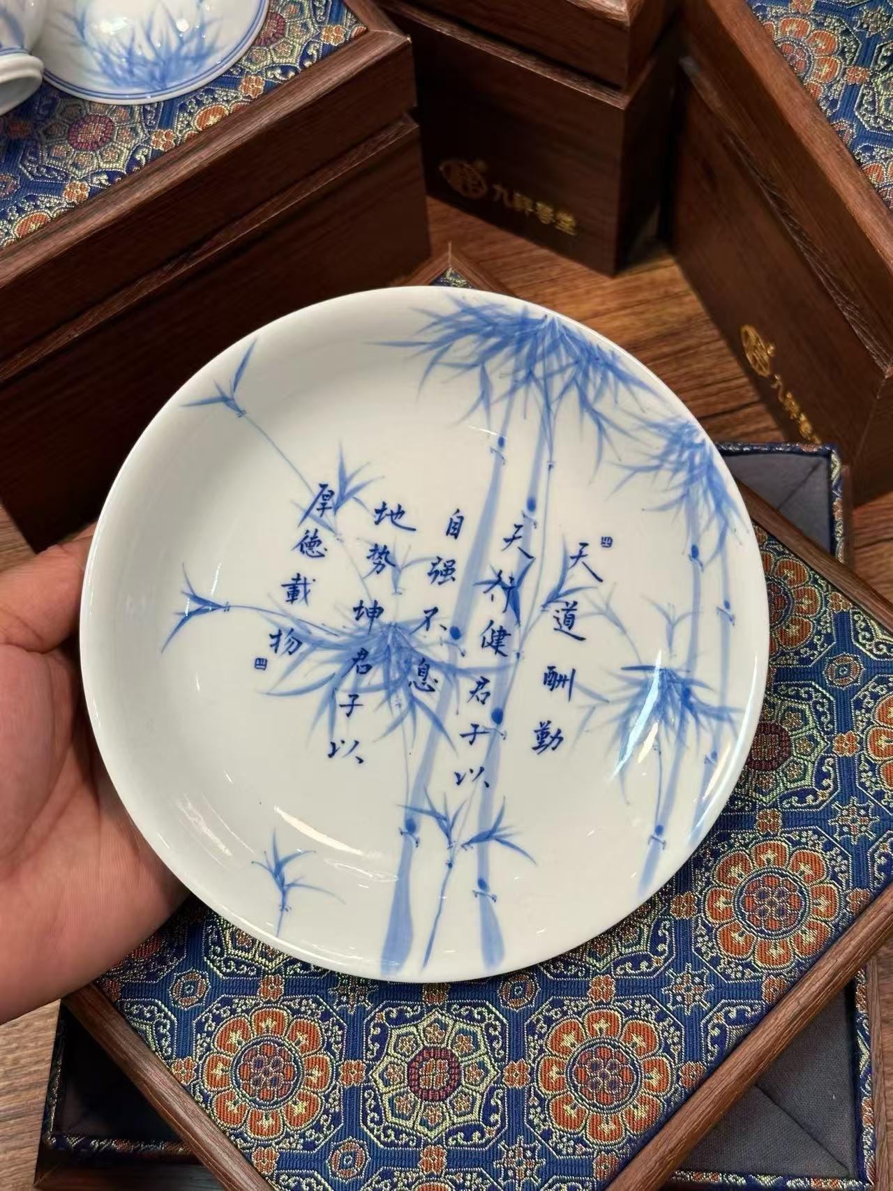 “Diligence Brings Rewards” Blue-and-White Impressionist Set