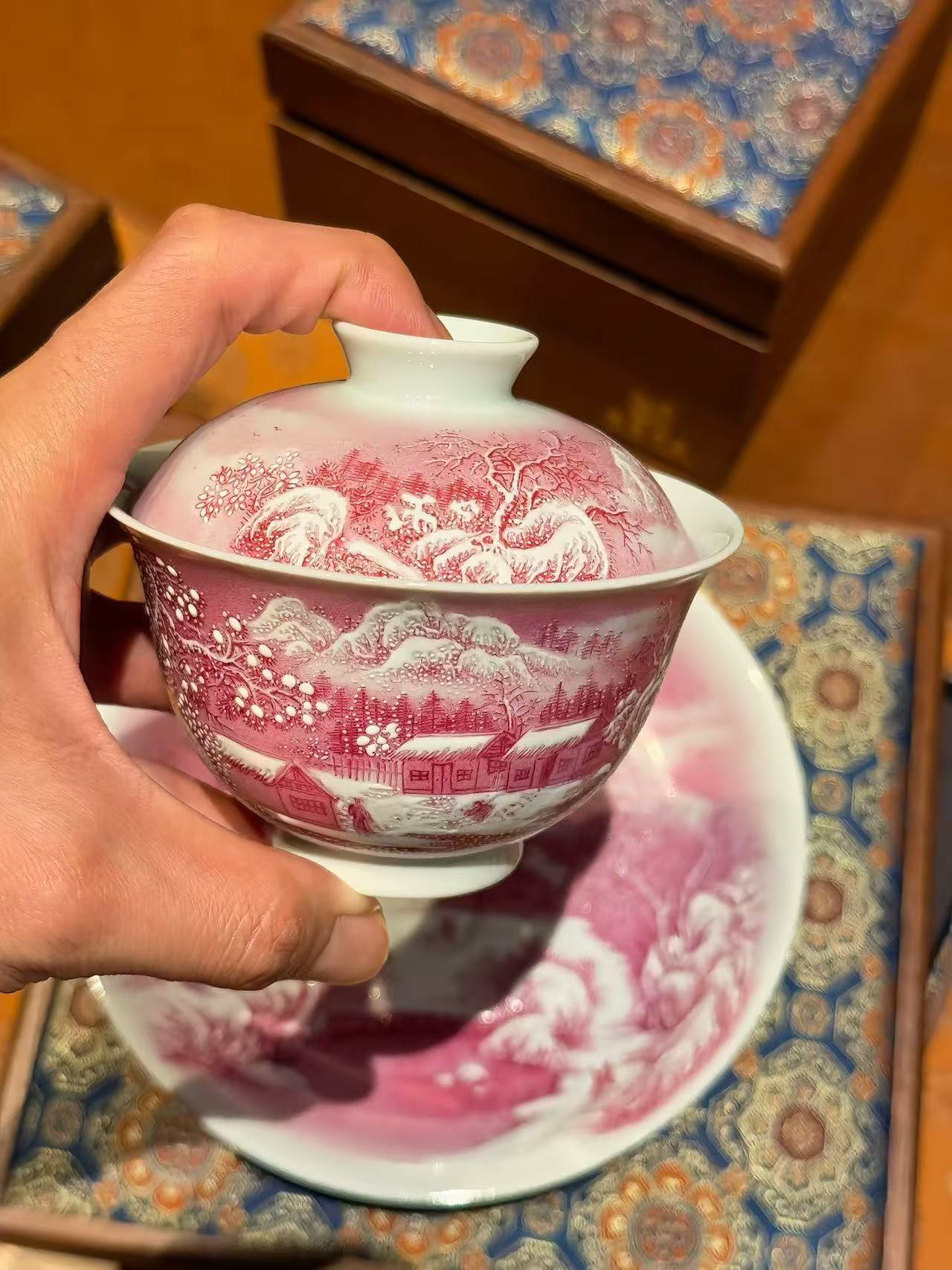Ruby Red “Visiting Friends in the Snow” Set