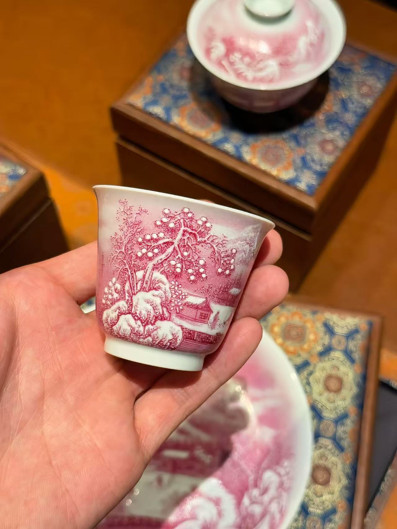 Ruby Red “Visiting Friends in the Snow” Set