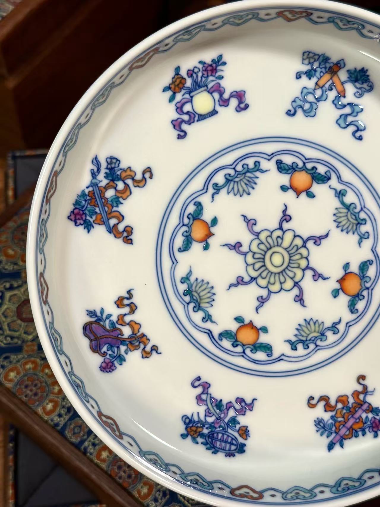 Blue-and-White Doucai “Eight Treasures” Set