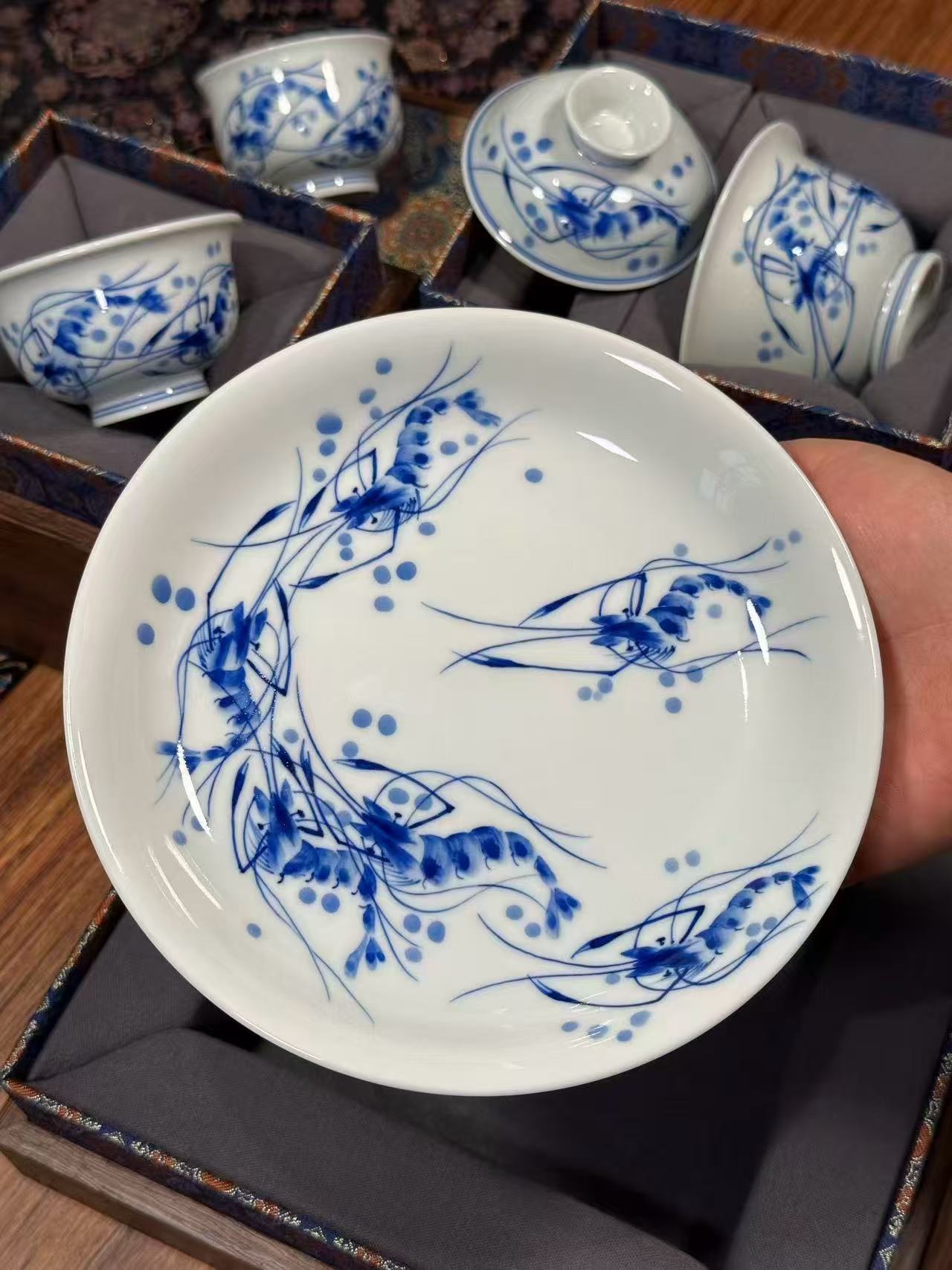 Diligence Brings Rewards” Blue-and-White Impressionist Set