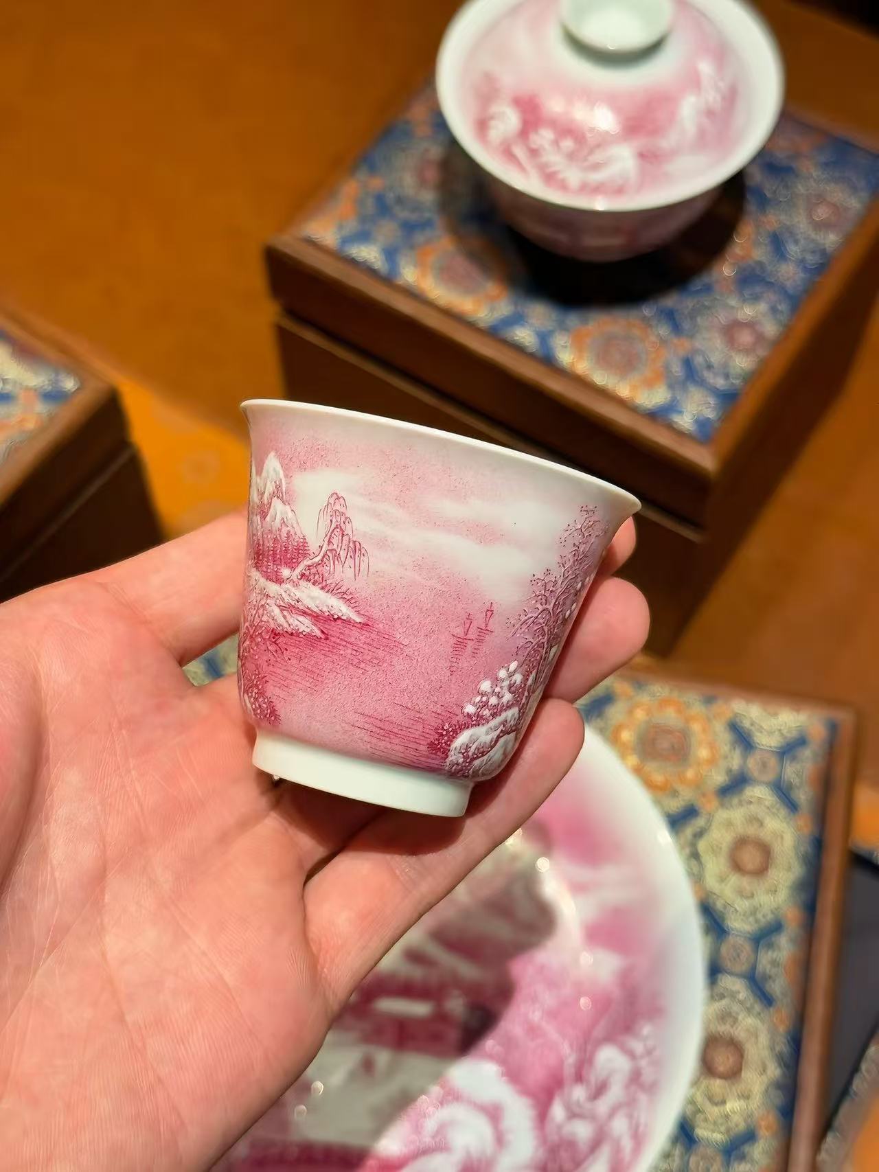 Ruby Red “Visiting Friends in the Snow” Set